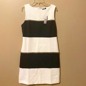 NWT White House Black Market Striped Formal Dress